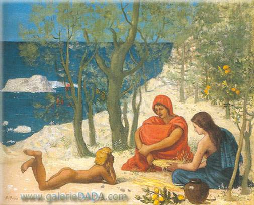 Pierre Puvis de Chavannes, Greek Colony in Massilia Fine Art Reproduction Oil Painting