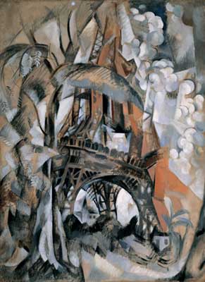 Robert & Sonia Delaunay, Eiffel Tower with Trees Fine Art Reproduction Oil Painting