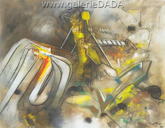 Roberto Matta, Green I Want You Green Fine Art Reproduction Oil Painting