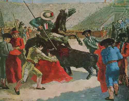 Roland Oudot, Bullfight Fine Art Reproduction Oil Painting