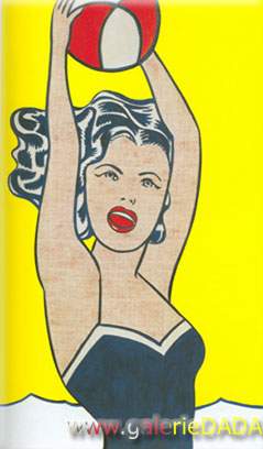 Roy Lichtenstein, Modern Painting with Classic Head Fine Art Reproduction Oil Painting