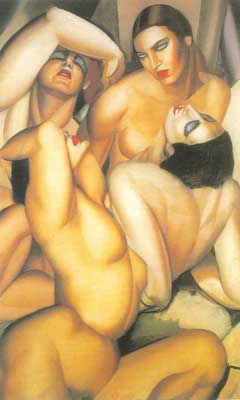 Tamara de Lempicka, Group of Four Nudes Fine Art Reproduction Oil Painting