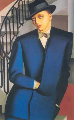 Tamara de Lempicka, Portrait of Marquis d Afflito Fine Art Reproduction Oil Painting