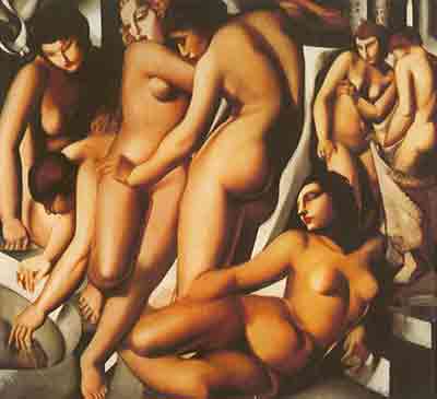 Tamara de Lempicka, Women Bathing Fine Art Reproduction Oil Painting