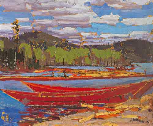 Tom Thomson, Bateaux Summer Fine Art Reproduction Oil Painting