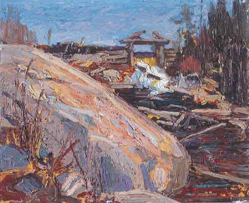 Tom Thomson, The Lumber Dam Fine Art Reproduction Oil Painting