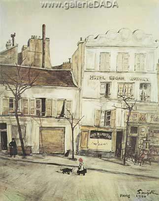 Tsuguharu Foujita, Hotel Edgar Quinet Fine Art Reproduction Oil Painting