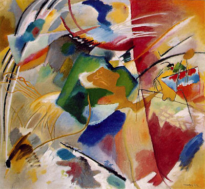 Vasilii Kandinsky, Painting with Green Center Fine Art Reproduction Oil Painting