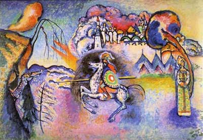 Vasilii Kandinsky, Rider. St. George Fine Art Reproduction Oil Painting