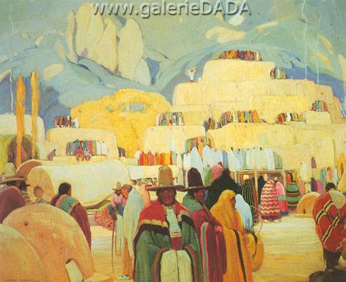 Victor Higgins, Pueblo of Taos Fine Art Reproduction Oil Painting