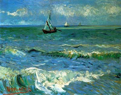 Seascape at Saintes-Maries-de-la-Mer-Impasto Paint