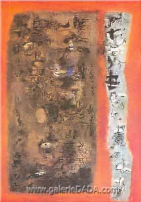 Zao Wou-Ki, Stele for a Friend Fine Art Reproduction Oil Painting