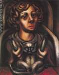 David Alfaro Siqueiros, Mujer y Gato Fine Art Reproduction Oil Painting