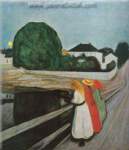 Edvard Munch, Girls on the Jetty Fine Art Reproduction Oil Painting