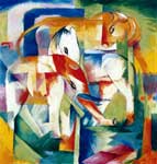 Franz Marc, Elepant, Horse, Cattle, Winter Fine Art Reproduction Oil Painting