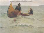 Frederic Remington, Hauling the Net Fine Art Reproduction Oil Painting