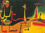 Joan Miro, Man in Women in Front of a Pile of Excrement Fine Art Reproduction Oil Painting