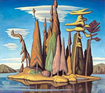 Lawren Harris, Northern Island II Fine Art Reproduction Oil Painting