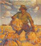 Lionel FitzGerald, The Harvester Fine Art Reproduction Oil Painting