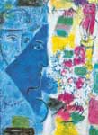 Marc Chagall, The Blue Face Fine Art Reproduction Oil Painting