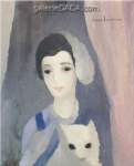 Marie Laurencin, Girl with a White Dog Fine Art Reproduction Oil Painting