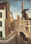 Mario Sironi, City Landscape (2) Fine Art Reproduction Oil Painting