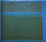 Mark Rothko, Blackish Green Tone on Blue Fine Art Reproduction Oil Painting