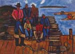 Marsden Hartley, Lobster Fishermen Fine Art Reproduction Oil Painting