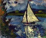 Maurice de Vlaminck, White Sailboat at Chatou Fine Art Reproduction Oil Painting