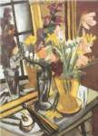 Max Beckmann, Still Life with Violet Dahlias Fine Art Reproduction Oil Painting