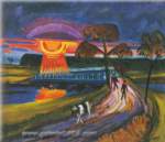 Max Pechstein, Sunset over the Blue Bridge Fine Art Reproduction Oil Painting