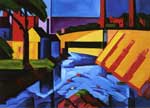 Oscar Bluemner, Evening Tones Fine Art Reproduction Oil Painting