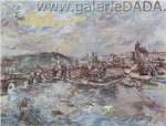 Oscar Kokoschka, Prague Vltava Harbour Fine Art Reproduction Oil Painting