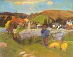 Paul Gauguin, The Swineherd Brittany Fine Art Reproduction Oil Painting