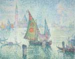 Paul Signac, The Green Sail, Venice Fine Art Reproduction Oil Painting