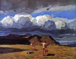 Rockwell Kent, Men and Mountains Fine Art Reproduction Oil Painting