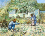 Vincent Van Gogh, The First Steps -Thick Impasto Paint Fine Art Reproduction Oil Painting